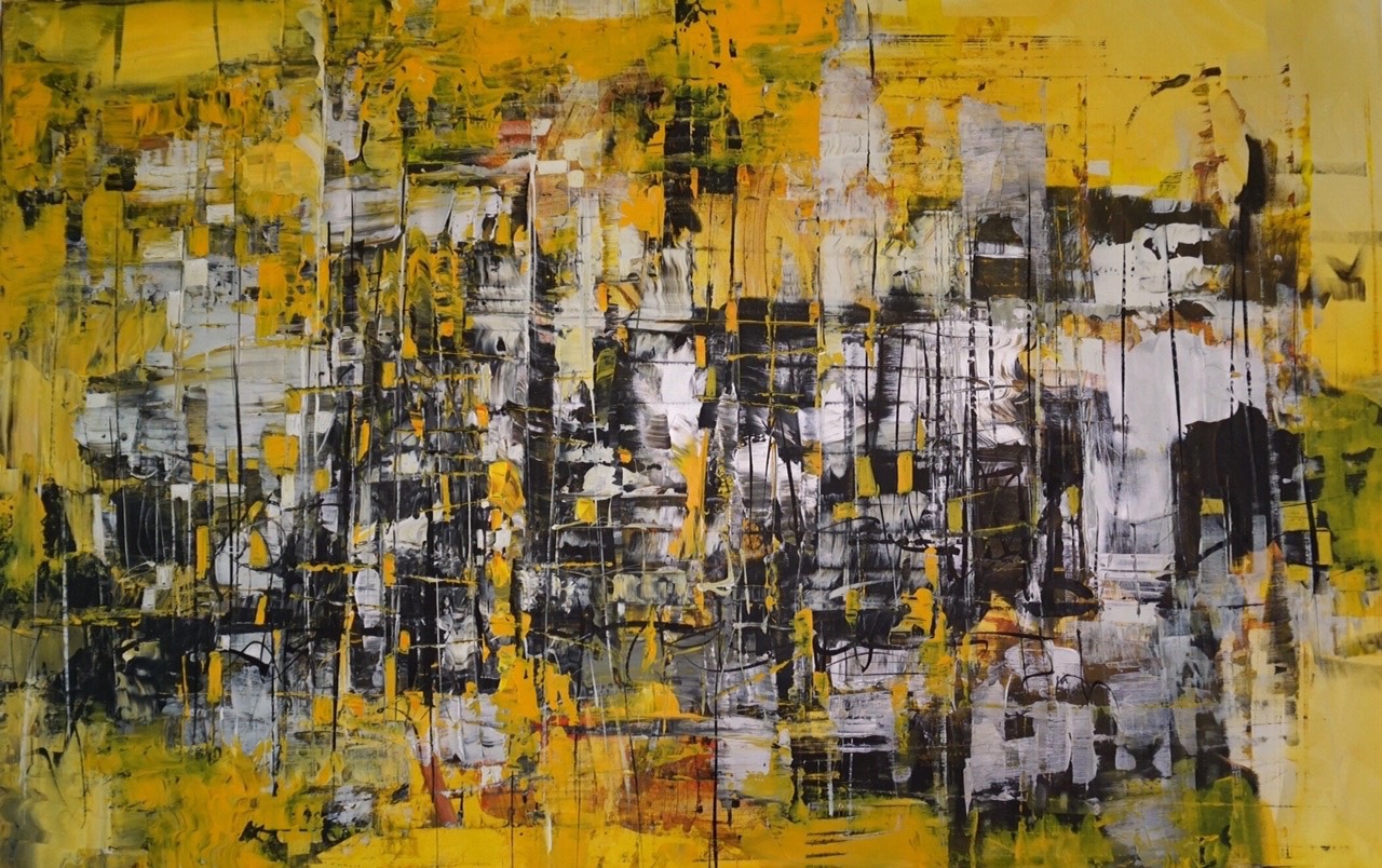 Golden City - 90 X 140 cm by Paul Ygartua